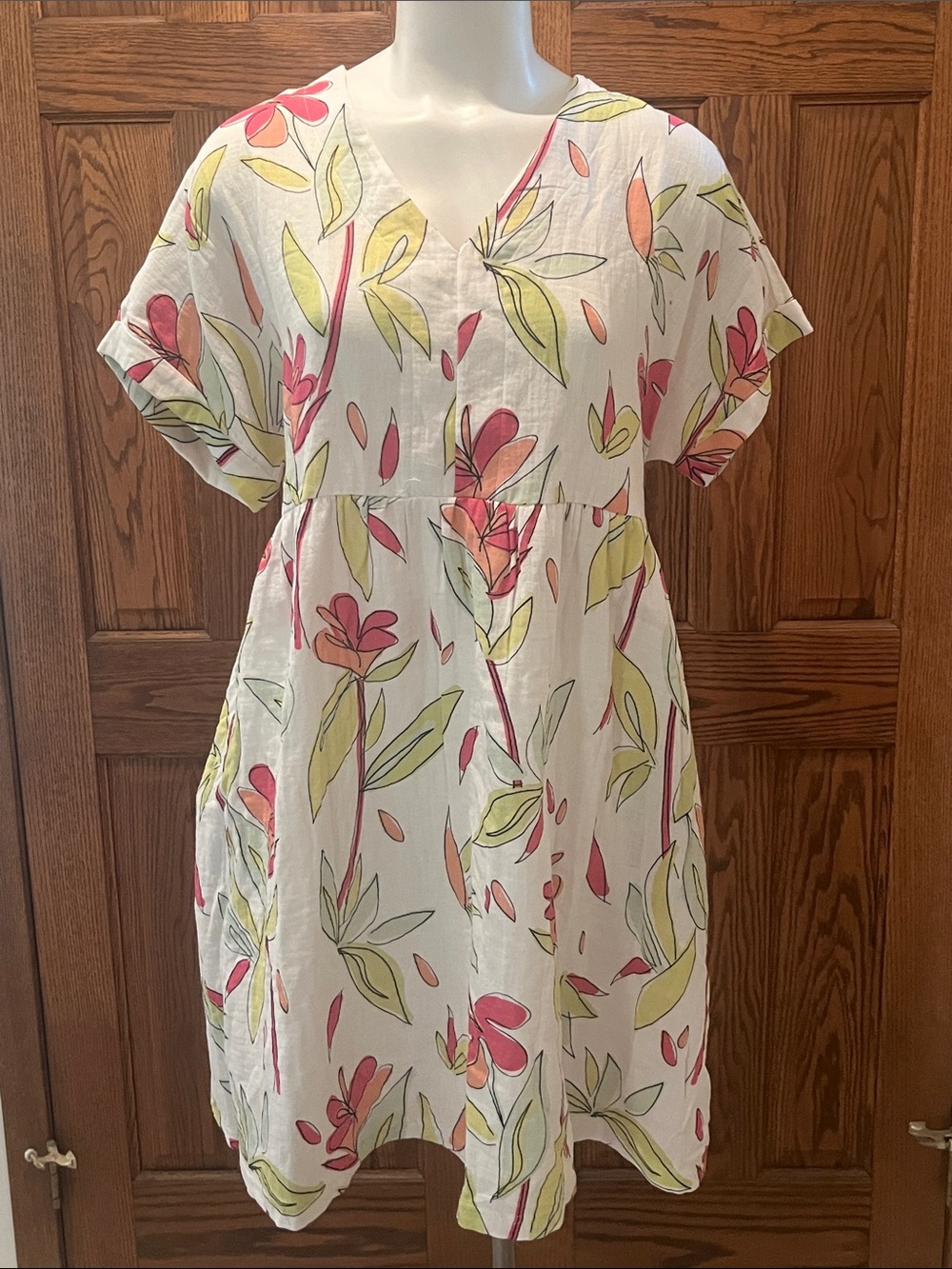 NWT Michelle McDowell boho empire waist loose cotton “Harper” dress XL